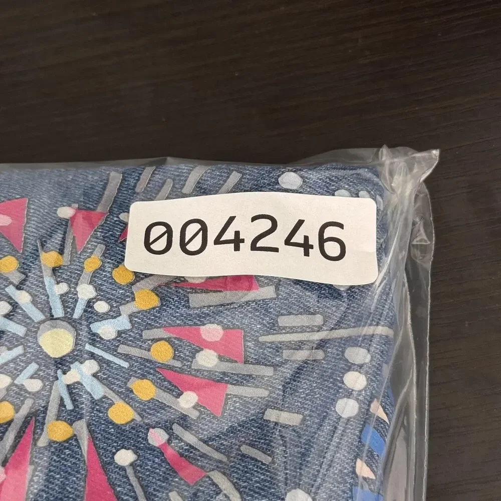 Disney Joey Chou Denim Jacket XXL Mickey Mouse Castle Fireworks Park Art NEW 2X - Picture 13 of 13
